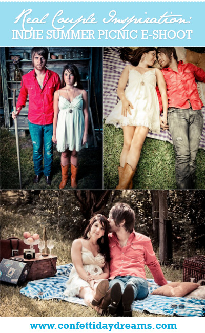 Indie Summer Picnic Engagement Shoot