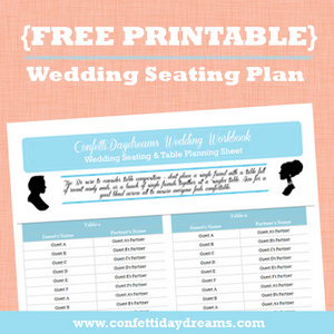 Wedding Seating Workbook Table Planner