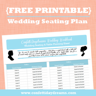 Wedding Seating Workbook Table Planner
