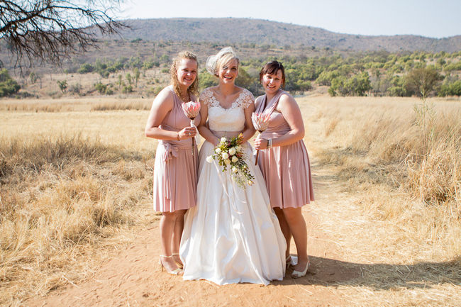 Blush and Green Rustic Outdoor Farm Wedding