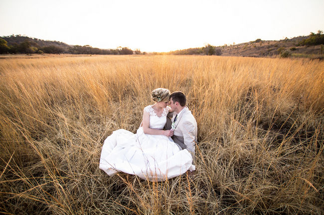 Blush and Green Rustic Outdoor Farm Wedding