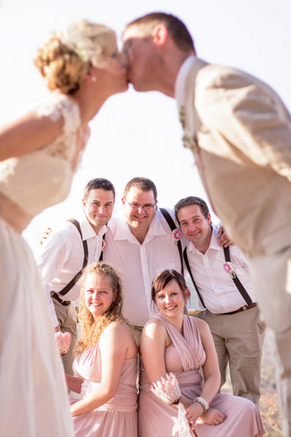 Blush and Green Rustic Outdoor Farm Wedding