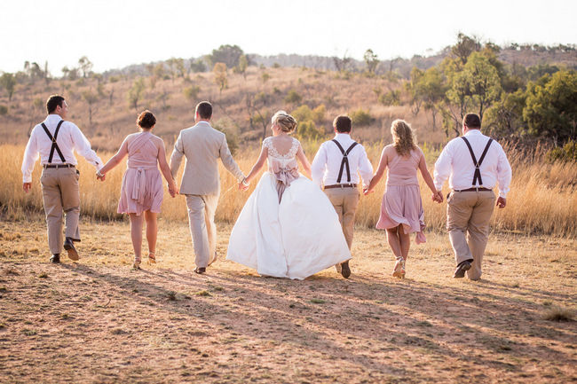 Blush and Green Rustic Outdoor Farm Wedding