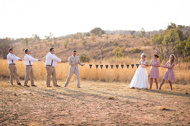 Blush and Green Rustic Outdoor Farm Wedding