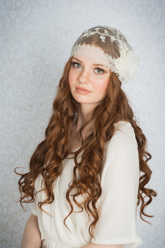 2014 Blair Nadeau Millinery Bridal Collection | Harlow Lace Juliet Cap