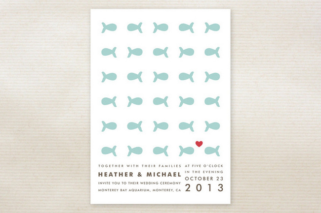 "Only Fish For Me" Beach Wedding Invitations