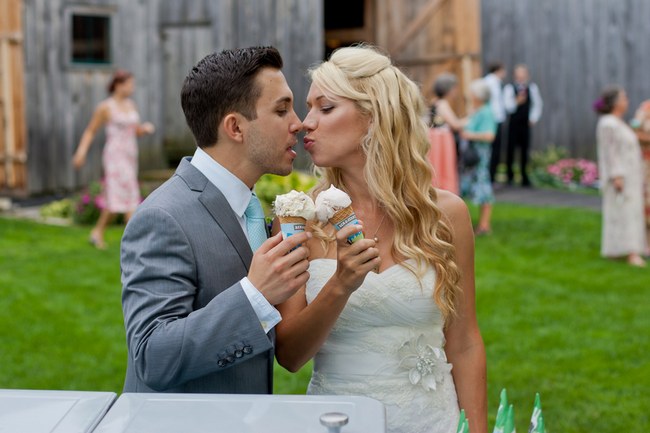 Colorful Rustic Vermont Outdoor Wedding
