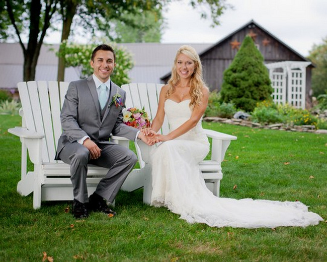 Colorful Rustic Vermont Outdoor Wedding