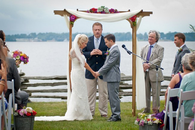 Colorful Rustic Vermont Outdoor Wedding