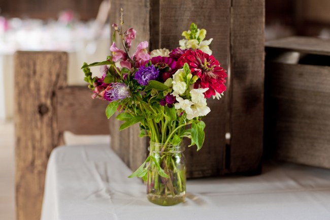 Colorful Rustic Vermont Outdoor Wedding