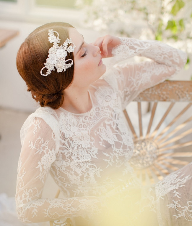 Jannie Baltzer 2014 Bridal Headpiece Collection | Eva