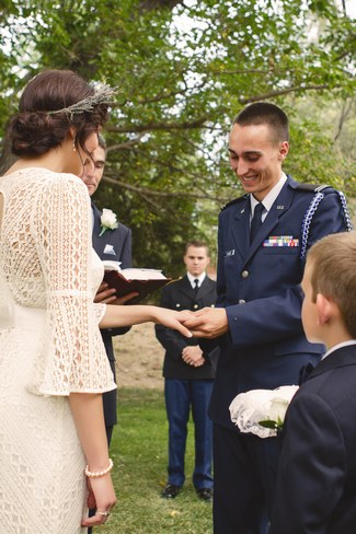 PRelaxed Bohemian Forest Wedding, New Mexico