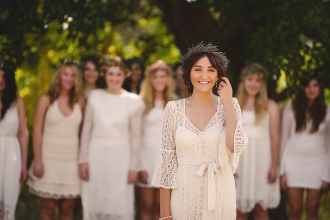 Relaxed Bohemian Forest Wedding, New Mexico