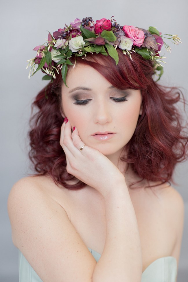 _Bohemian Bridesmaid Inspiration Powder Blue Flower Crown 003