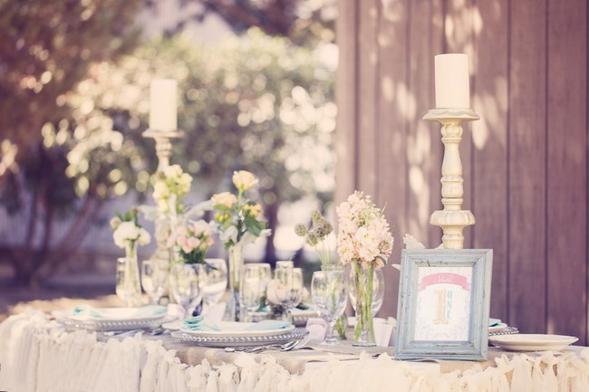 Peach Cream Rustic Country Ruffles & Lace Wedding 17