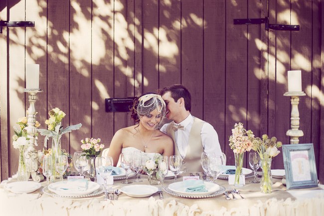 Peach Cream Rustic Country Ruffles & Lace Wedding 49