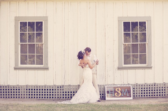 Peach Cream Rustic Country Ruffles & Lace Wedding 50