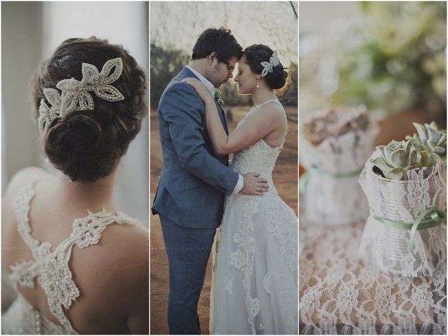 Powder Blue, Lace & Succulent Wedding, Nutcracker Country Retreat  {Gingerale Photography}