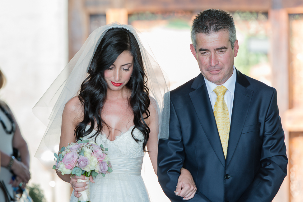 Down the Aisle with Dad | Dusty Pink & Violet Wedding at the Red Ivory Lodge by Lightburst Photography - As seen on ConfettiDaydreams.com