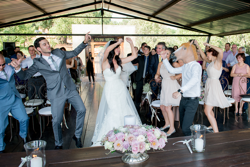 This fun couple had guests do the Harlem Shake after their first kiss! | Dusty Pink & Violet Wedding at the Red Ivory Lodge by Lightburst Photography - As seen on ConfettiDaydreams.com