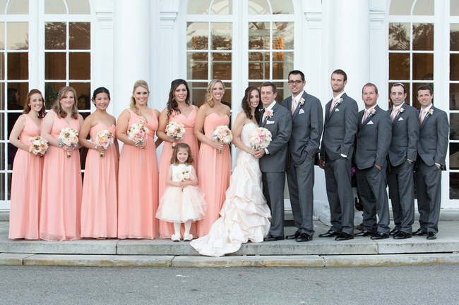 Pretty Peach and Blush Autum Wedding at the Tupper Manor by Kristen Jane Photography 30