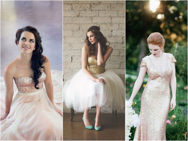 Sequin Glitter Wedding Dresses
