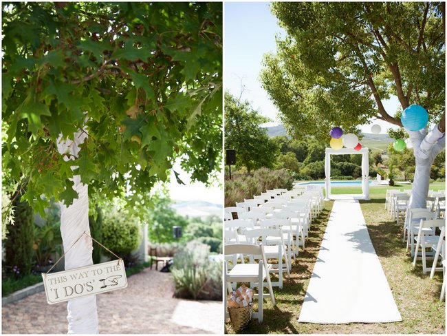 Ceremony Decor Candy Themed, Rainbow Coloured, Crazy Cool Quirky Wedding // ST Photography // On www.ConfettiDaydreams.com