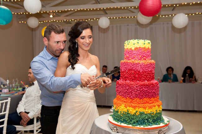 Candy Themed, Rainbow Coloured, Crazy Cool Quirky Wedding // ST Photography // On www.ConfettiDaydreams.com