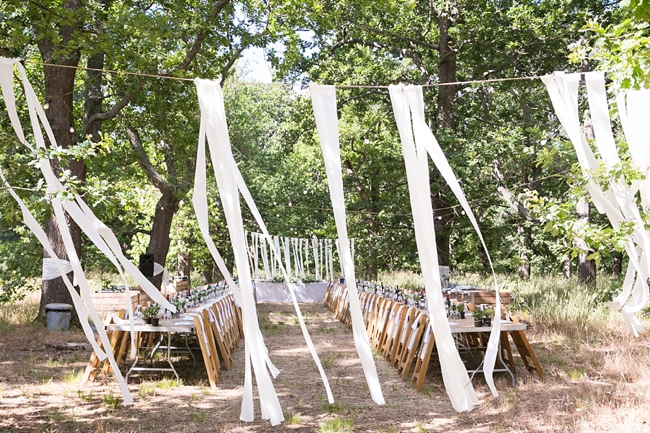 Eco Friendly Wedding Decor:: Outdoor Forest Wedding :: Ruby Jean Photography :: See more on Confetti Daydreams Wedding Blog