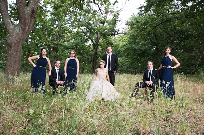  Navy Blue Bridal Party Outfits :: Outdoor Forest Wedding ceremony :: Ruby Jean Photography :: See more on Confetti Daydreams Wedding Blog