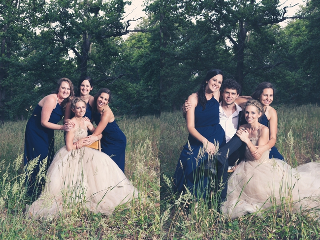  Navy Blue Bridal Party Outfits :: Outdoor Forest Wedding ceremony :: Ruby Jean Photography :: See more on Confetti Daydreams Wedding Blog