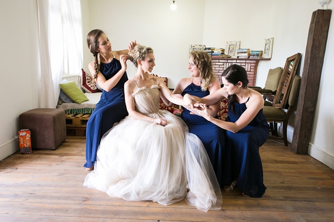 Photo Idea Navy Blue Bridesmaids :: Eco Friendly Outdoor Grabouw Wedding, Cape Town :: Ruby Jean Photography :: See more on Confetti Daydreams Wedding Blog