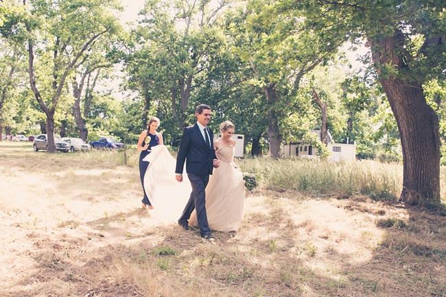 Here Comes The Bride!  Gorgeous Eco Friendly Outdoor Forest Wedding ceremony :: Ruby Jean Photography :: See more on Confetti Daydreams Wedding Blog