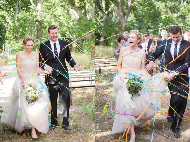  Streamers! Gorgeous Eco Friendly Outdoor Forest Wedding ceremony :: Ruby Jean Photography :: See more on Confetti Daydreams Wedding Blog