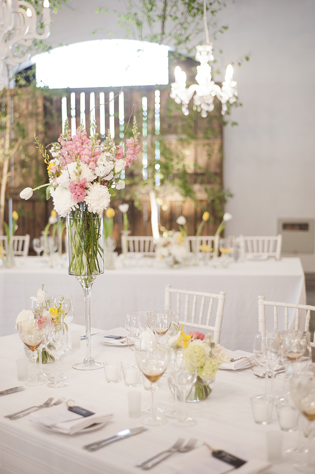 Floral Wedding Decor ;; Pale Yellow, White & Coral Winelands Destination Wedding (South Africa) :: Joanne Markland Photography :: ConfettiDaydreams.com Wedding Blog 