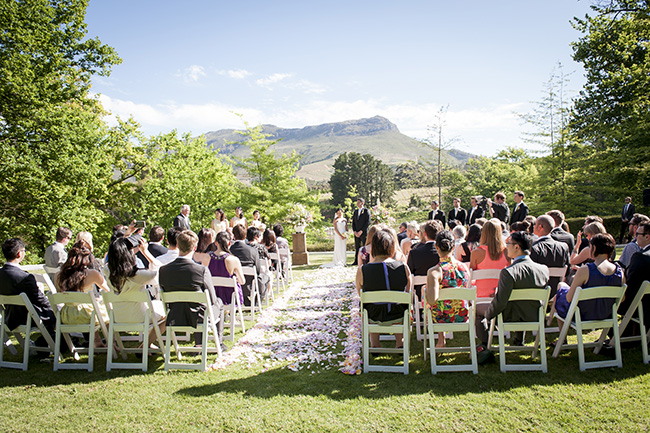 Molenvliet Wedding Ceremony :: Pale Yellow, White & Coral Winelands Destination Wedding (South Africa) :: Joanne Markland Photography :: ConfettiDaydreams.com Wedding Blog 