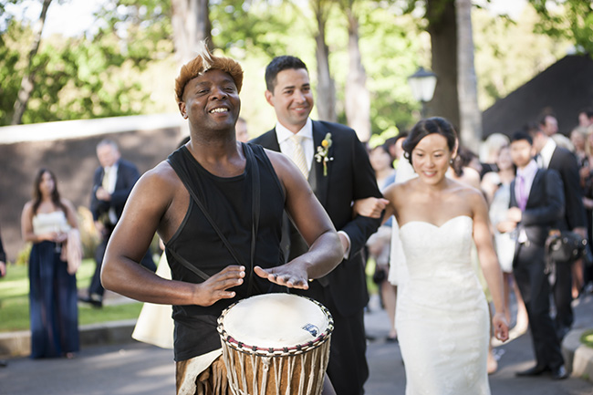 Traditional Zulu Ceremony Music :: Pale Yellow, White & Coral Winelands Destination Wedding (South Africa) :: Joanne Markland Photography :: ConfettiDaydreams.com Wedding Blog 