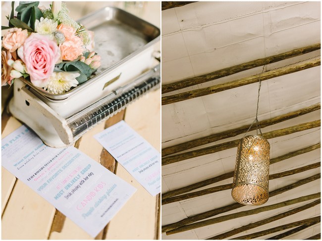 Wedding Reception Decor :: Pretty paper Flower, Rustic Blush Farm Wedding :: South Africa :: Louise Vorster Photography :: Seen on ConfettiDaydreams.com