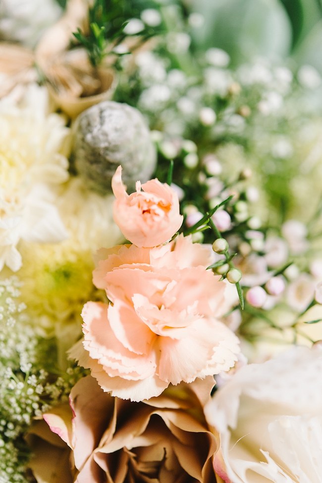 Wedding Reception Decor :: Pretty paper Flower, Rustic Blush Farm Wedding :: South Africa :: Louise Vorster Photography :: Seen on ConfettiDaydreams.com