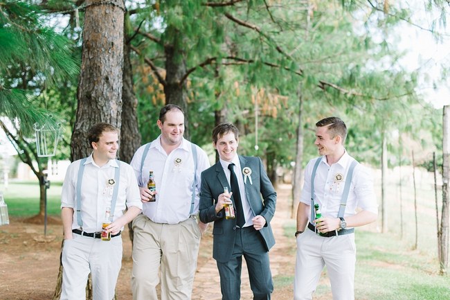 Groomsmen  :: Pretty paper Flower, Rustic Blush Farm Wedding :: South Africa :: Louise Vorster Photography :: Seen on ConfettiDaydreams.com