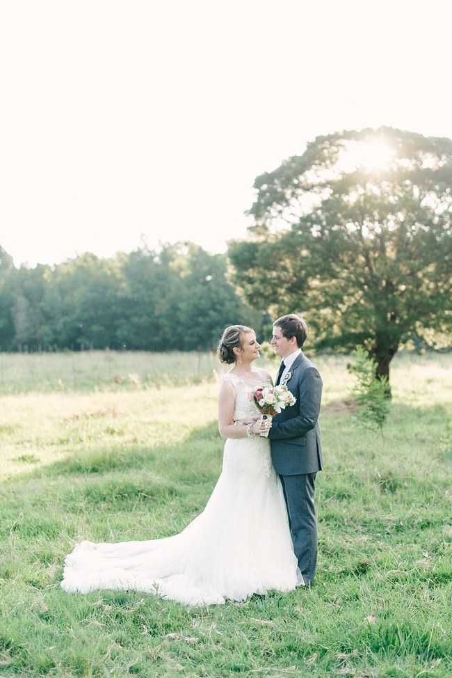  Dreamy Couple Wedding Portraits :: Pretty paper Flower, Rustic Blush Farm Wedding :: South Africa :: Louise Vorster Photography :: Seen on ConfettiDaydreams.com