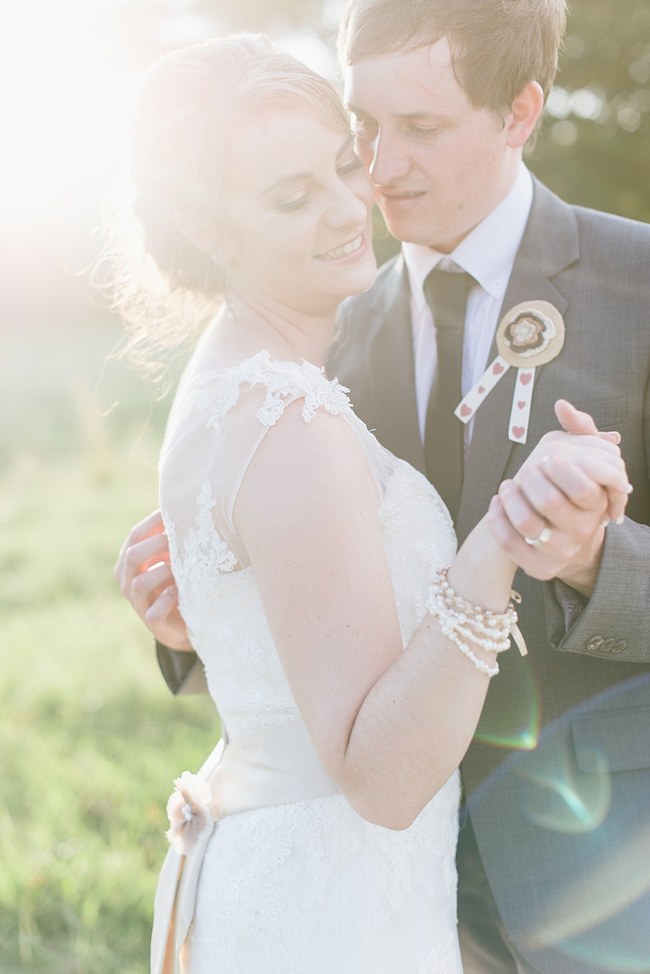  Dreamy Couple Wedding Portraits :: Pretty paper Flower, Rustic Blush Farm Wedding :: South Africa :: Louise Vorster Photography :: Seen on ConfettiDaydreams.com