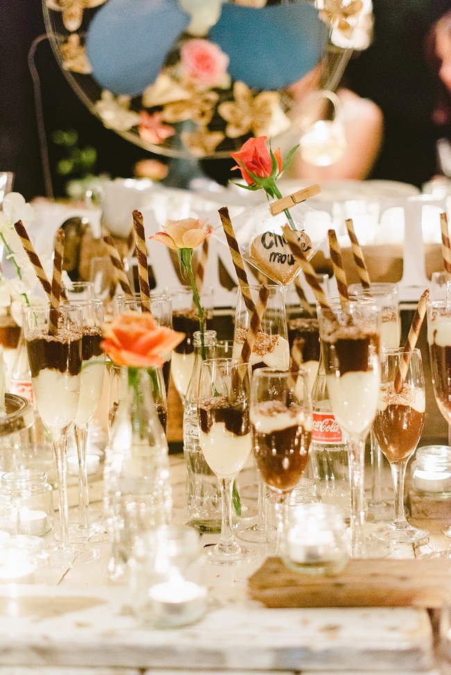 Wedding Reception Decor :: Pretty paper Flower, Rustic Blush Farm Wedding :: South Africa :: Louise Vorster Photography :: Seen on ConfettiDaydreams.com