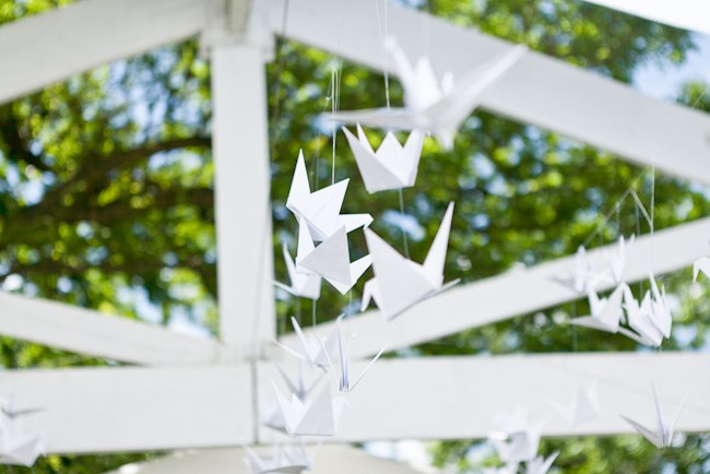 White paper cranes - 600 Origami Birds!  :: Pretty Pastel and Powder Blue DIY South African Wedding captured by Nadine Aucamp Photography :: Published on Confetti Daydreams Wedding Blog 