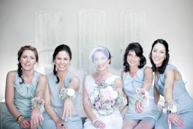 Powder Blue Bridesmaid dresses  :: Pretty Pastel and Powder Blue DIY South African Wedding captured by Nadine Aucamp Photography :: Published on Confetti Daydreams Wedding Blog 