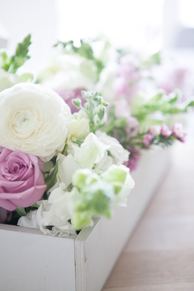 Pink, lavender and white floral centerpiece - wedding decor  :: Pretty Pastel and Powder Blue DIY South African Wedding captured by Nadine Aucamp Photography :: Published on Confetti Daydreams Wedding Blog  