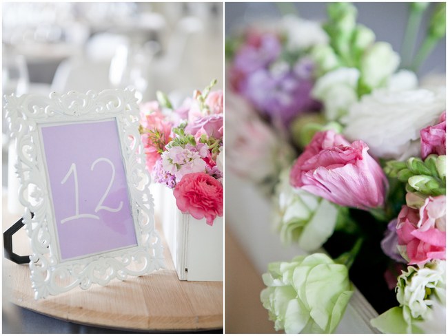 Pink, lavender and white floral centerpiece - wedding decor  :: Pretty Pastel and Powder Blue DIY South African Wedding captured by Nadine Aucamp Photography :: Published on Confetti Daydreams Wedding Blog  