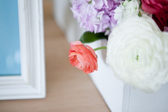 Pink, lavender and white floral centerpiece - wedding decor  :: Pretty Pastel and Powder Blue DIY South African Wedding captured by Nadine Aucamp Photography :: Published on Confetti Daydreams Wedding Blog  