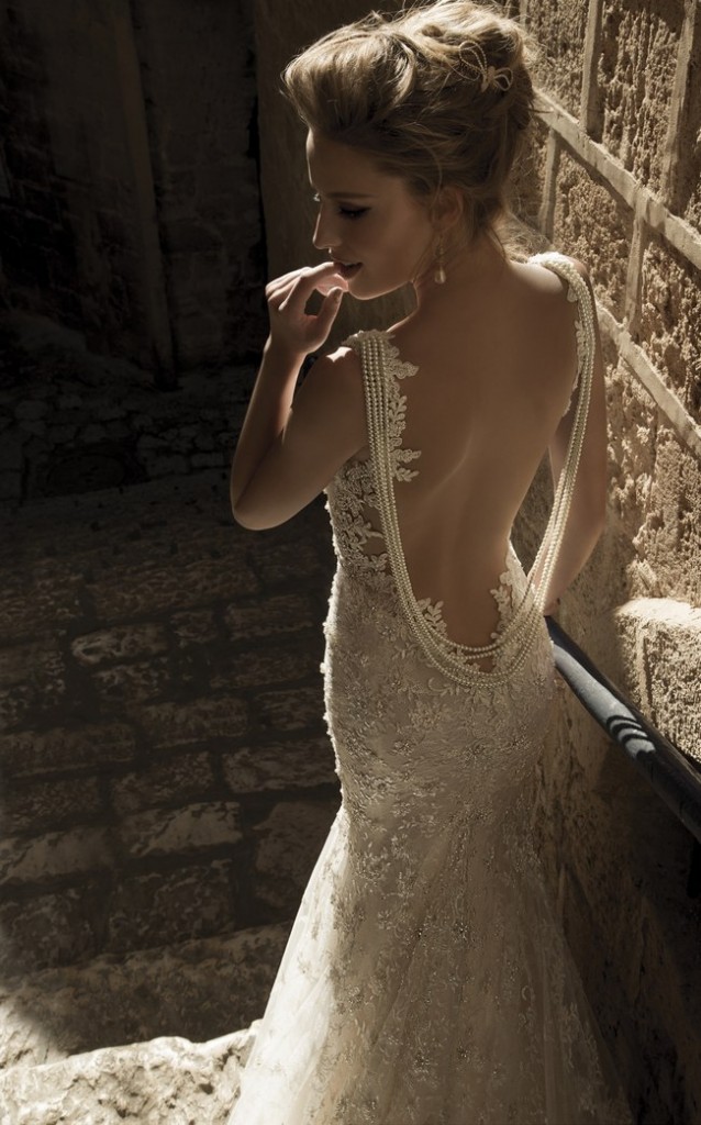 Galia Lahav 's Backless Wedding Gown - one of many Seriously HAWT and Unbelievable Backless Wedding Dresses for 2014 on ConfettiDaydreams.com