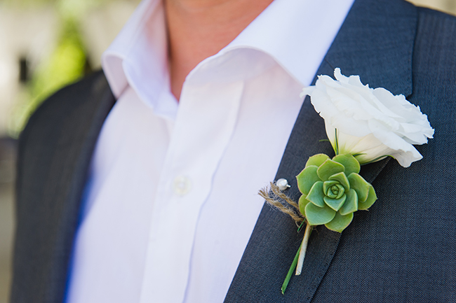 Boutonniere // Vintage Elegance Neutral South African Wedding //Lauren Kriedemann photography // via www.ConfettiDaydreams.com // 